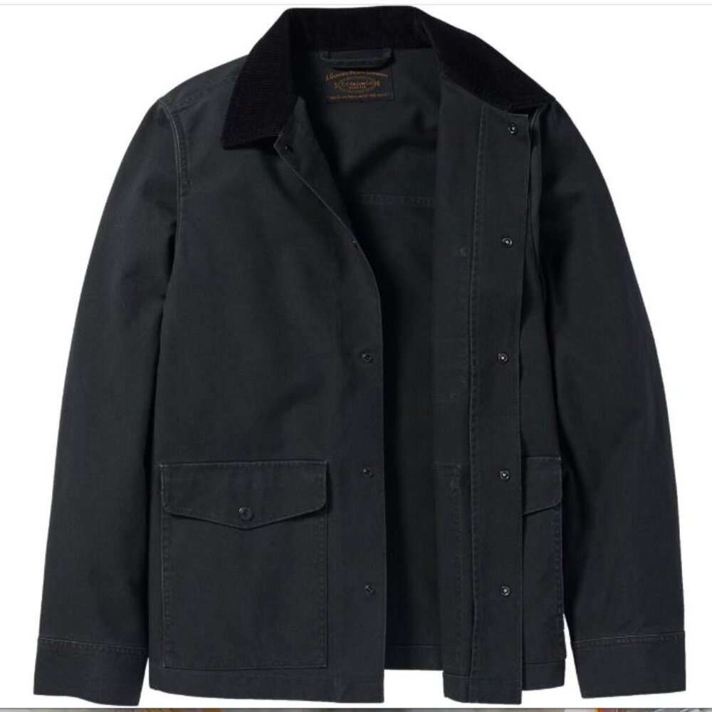 Filson Men's Dry Tin Cloth Ranch Jacket Black L